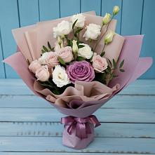 Букет цветов из:  Розы и Лизиантусы в Алексеевской Волгоградской области