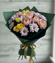Букет цветов из:  Хризантемы и Розы #REPLACE_PRED# Алексеевской Волгоградской области