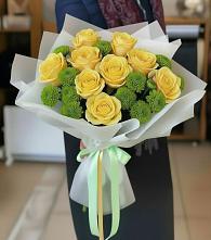 Букет цветов из:  Хризантемы и Розы в Алексеевской Волгоградской области