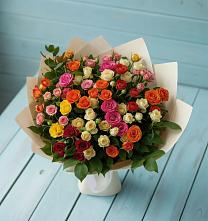 Букет Микс из разноцветных кустовых роз #REPLACE_PRED# Алексеевской Волгоградской области